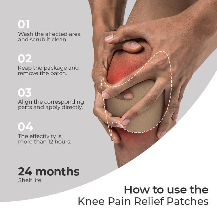 30 Pcs Herbal Knee Pain Relief Patches