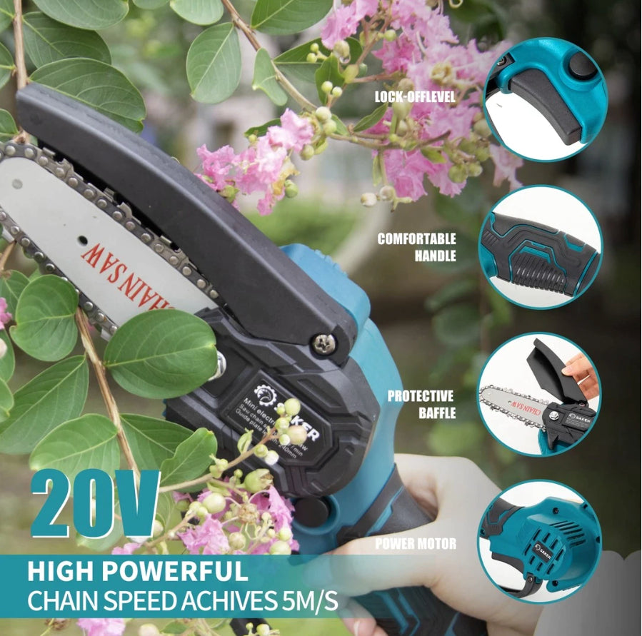 20V/1.5Ah 4" Mini Chainsaw