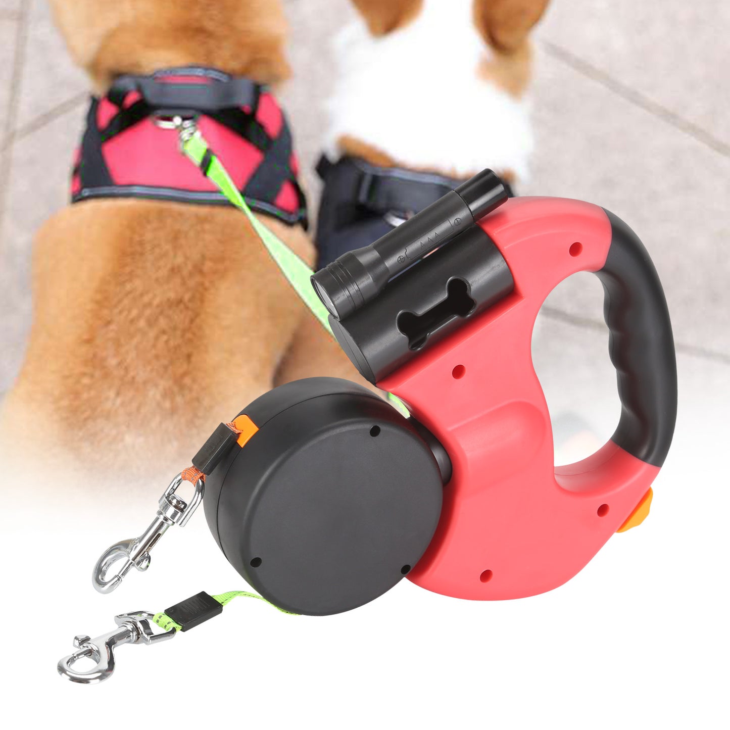 Retractable Double Leash