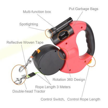 Retractable Double Leash